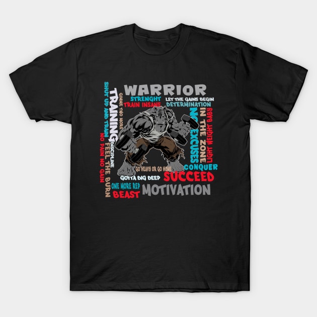 Fitness Bodybuilding Weightlifting Motiviational Gym Shirts and Gifts T-Shirt by Envision Styles